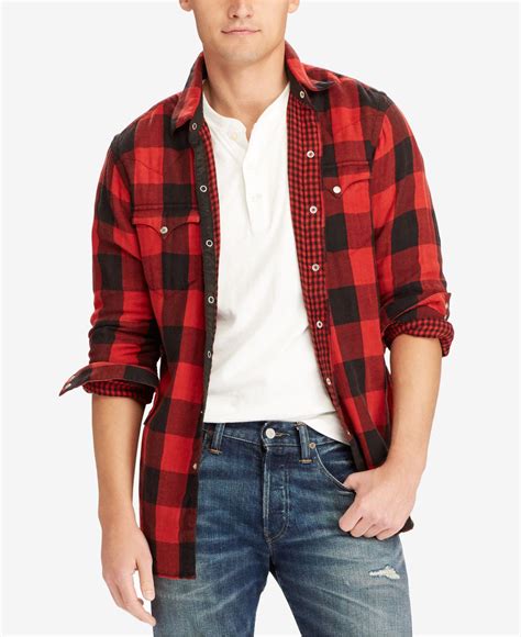 polo flannel shirt men.